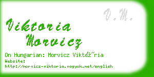 viktoria morvicz business card